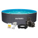 Bazén Orlando Premium DL 4,60x1,22 m s pískovou filtrací a příslušenstvím - motiv RATAN