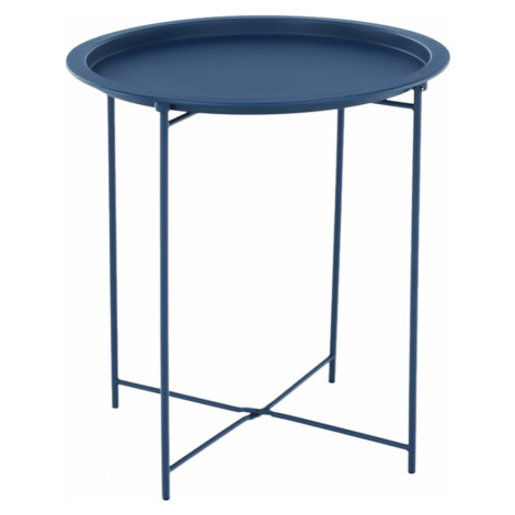 Tempo Kondela Příruční stolek s odnímatelným tácem RENDER - tmavě modrý + kupón KONDELA10 na oka