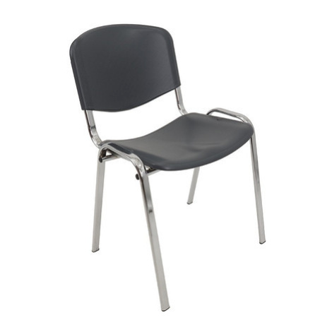 Konferenční plastová židle ISO CHROM Šedá Mazur