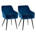 HowHomely SADA 2x Jídelní židle RICO modrá