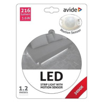Avide Set voděodolný LED pásek pod postel s čidlem pohybu a zdrojem 1,2m