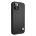 BMW BMHCP12MRCDPK hard silikonové pouzdro iPhone 12 / 12 Pro 6.1" black Leather Deboss