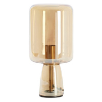 Oranžová stolní lampa se skleněným stínidlem (výška 32 cm) Lotta – Light & Living