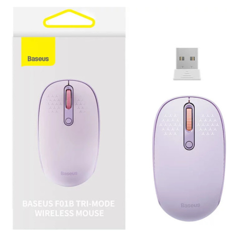 Myš Wireless mouse Baseus F01B Tri-mode 2.4G BT 5.0 1600 DPI (purple)