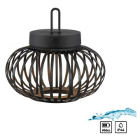 PAUL NEUHAUS JUST LIGHT LED stolní lampa průměr 25cm černá na baterie USB IP44 stmívatelné dotyk