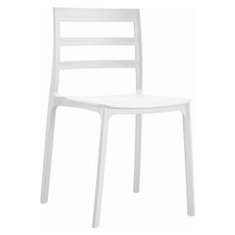 Bílá plastová židle ELBA