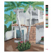 Malování podle čísel - PALMY U LETNÍHO DOMU Rozměr: 40x50 cm, Rámování: vypnuté plátno na rám