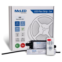 McLED LED pásek - sada 3 m + Přijímač Nano IP67, 240 LED/m, NW, 6 W/m, DC 24V, 520 lm/m, CRI90, 