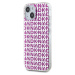 Zadní kryt KNY PC/TPU Checkered Pattern pro Apple iPhone 15, růžová