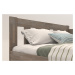 Rohová dřevěná postel Elisa, pravý roh, provedení BO105 šedý granit, 140x200 cm