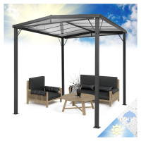 Blumfeldt Pantheon Solid Sky Flat, pergola, přístřešek, 3x3m, polykarbonát, šedá