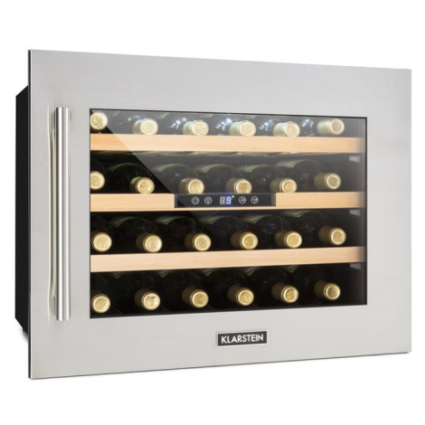 Klarstein Vinsider 24D, vestavná chladnička na víno, 24 lahví, ušlechtilá ocel
