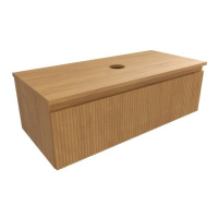 Koupelnová skříňka s krycí deskou SAT Evolution 98x30x44,5 cm dub medový mat SATEVO100DMD