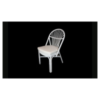 Ratanová jídelní židle BALI - bílý ratan