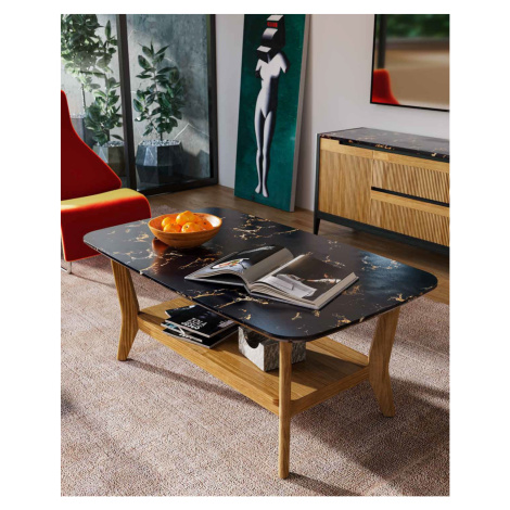 Estila Luxusní moderní konferenční stolek Tallin s mramorovou deskou 120 cm