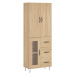 vidaXL Skříň highboard dub sonoma 69,5 x 34 x 180 cm kompozitní dřevo