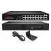 PoE Switch 16x PoE 2x Uplink 160W pro Ip kamery