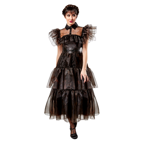 Rubies Dámský kostým - Wednesday černé šaty Velikost - dospělý: L