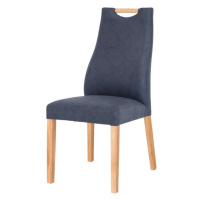 Jídelní židle NAILA dub olejovaný/modrá