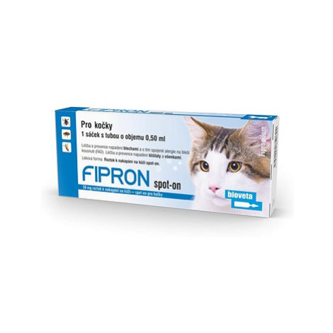 Bioveta Fipron 50 mg spot-on pro kočky 1 × 0,5 ml