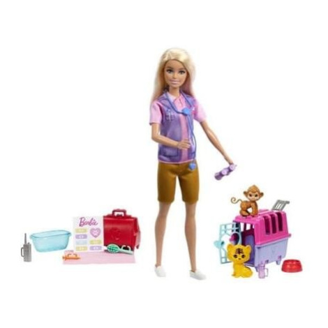 Barbie®PANENKA ZACHRAŇUJE ZVÍŘÁTKA - BLONDÝNKA Mattel