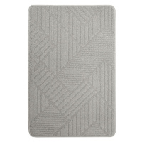Koupelnový kobereček Cross 1 pásy světle šedý