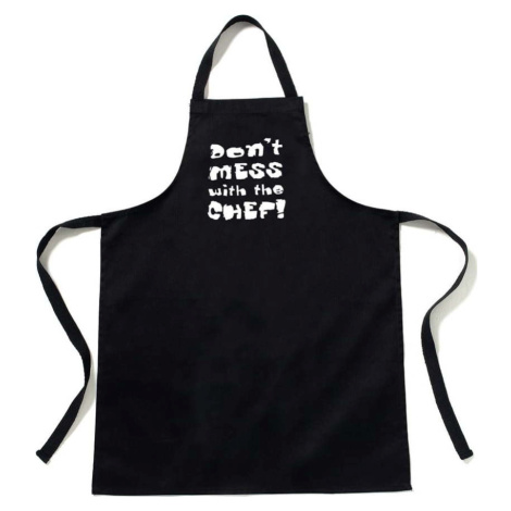 Černá bavlněná dětská zástěra Cooksmart ® Don't Mess