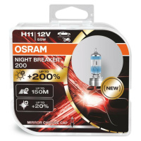 OSRAM H11 12V 55W PGJ19-2 NIGHT BREAKER 200 +200% 2ks 64211NB200-HCB