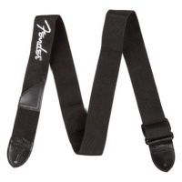 Fender Poly Logo Strap White Logo Black