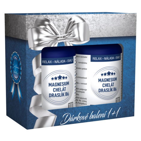 Clinical Magnesium chelát + Draslík + B6 100+100 tablet dárkové balení