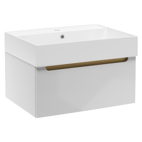 Koupelnová skříňka s umyvadlem Naturel Stilla 60x30x45 cm bílá STILLAD06007U2