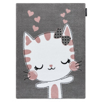 Dywany Łuszczów Dětský kusový koberec Petit Kitty cat grey - 120x170 cm