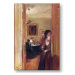 Obraz na plátně Adolf Menzel - Obývací pokoj s umělcovou sestrou