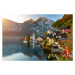 Fotografie Sunrise view of famous Hallstatt mountain village with Hallstatter lake, Austria, Ant