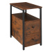 tectake 404728 noční stolek tullamore 49,5x30x61,5cm - Industriální dřevo tmavé, rustikální - In