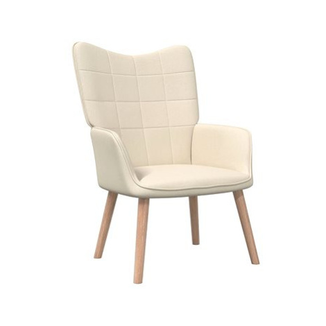 Relaxační židle krémová textil, 327921 SHUMEE