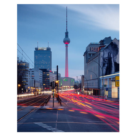 Fotografie Berlin cityscape with road traffic, spreephoto.de, 30 × 40 cm