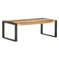 Konferenční stolek masivní dřevo / kov Dekorhome Černá,Konferenční stolek masivní dřevo / kov De