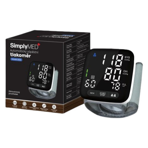 SIMPLYMED Automatický zápěstní digitální tlakoměr U63I