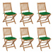 Skládací zahradní židle s poduškami 6 ks Dekorhome Antracit