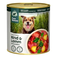 Pure Nature Dog Adult konzerva Hovězí a Jehněčí 800 g