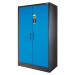 eurokraft pro Ohnivzdorná skříň na nebezpečné látky, typ 90, 2 dveře, 3 police, dveře světle mod