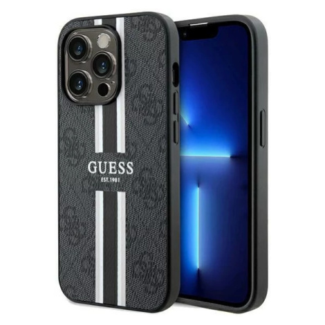 Kryt Guess GUHMP15LP4RPSK iPhone 15 Pro 6.1" black hardcase 4G Printed Stripes MagSafe (GUHMP15L