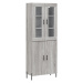 vidaXL Skříň highboard šedá sonoma 69,5 x 34 x 180 cm kompozitní dřevo