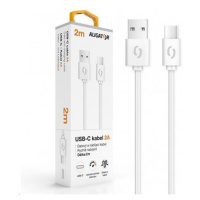 Aligator datový a nabíjecí kabel, konektor USB-C, 2A, 2m, bílá