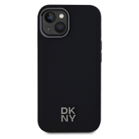 Zadní kryt DKNY PU Leather Stack Logo MagSafe pro Apple iPhone 14, černá