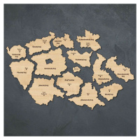 PUZZLE ze dřeva - Mapa krajů Česka