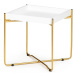 Elegantní bílý konferenční stolek se zlatýma nohama