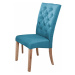 Jídelní čalouněná židle v modré barvě KN416