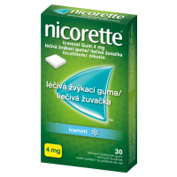 Nicorette Icemint Gum 4mg léčivá žvýkací guma pro odvykání kouření 30 ks